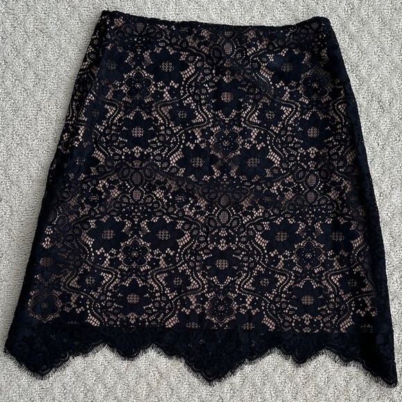 For Love & Lemons Rosemary Floral Lace Mini Skirt Black/Tan M Whimsigoth Sexy - Picture 10 of 14